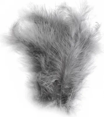Produktbild von 15-20 Flaumfedern 09-17cm gefärbt Bastelfedern Schmuckfedern Feder Farbwahl, Größe:09 - 17 cm, Farbe:27 grau