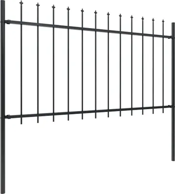 Obrázek produktu pro vidaXL Zahradní plot s hrotem z oceli 1426 x 100 cm černý