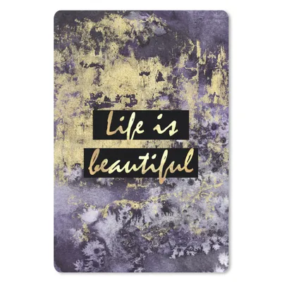 Produktbild von MuchoWow® Mauspad Mousepad Zitate - Leben - Gold 18x27 cm - Mousepads - Maus Mat - Pad - Mausunterlage
