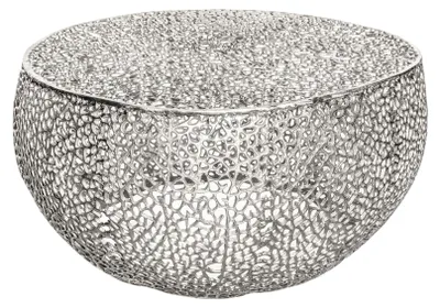 Immagine prodotto di riess-ambiente Tavolino dal design raffinato LEAF 80 cm argento Tavolino Tavolino da notte