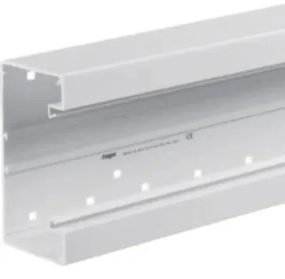 Produktbild von Hager Brüstungskanal-Unterteil, 65x130mm, IP40, verkehrsweiß, Stange mit 2m, 4 Stk.