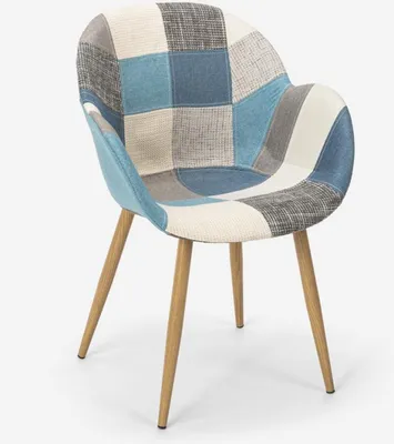 Produktbild von Patchwork Stuhl Sessel Wohnzimmer Küche Studio Finch - Patchwork 5