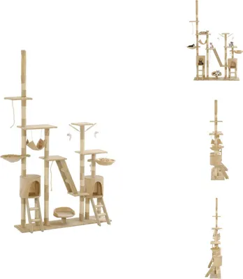Obrázok produktu pre vidaXL Škrabadlo pre mačky so sisalovými škrabadlami 230 - 250 cm béžová - Škrabadlá