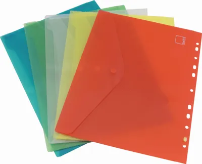 Produktbild von TimeTEX Set Dokumentenmappe A4 zum Abheften, 5-tlg., farbsortiert