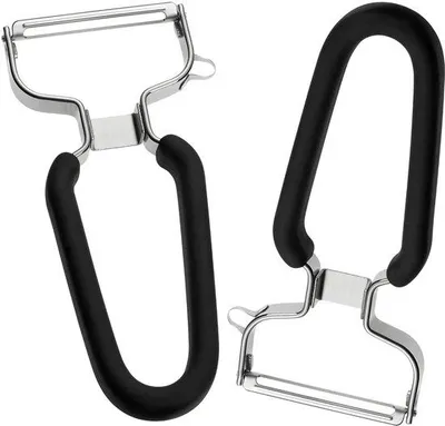Immagine prodotto di Famanu, pelapatate universali - Design ergonomico - Set di 2 pezzi