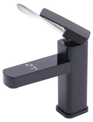 Immagine prodotto di Rubinetto digitale, display a LED, regolazione acqua calda/fredda, nero, M