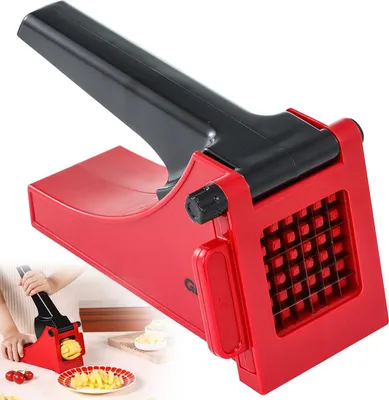 Produktbild von Kartoffelchip-Schneider mit Edelstahlklinge, rutschfest, geeignet zum Schneiden von Gemüsescheiben, ideal zum Schneiden von Kartoffeln