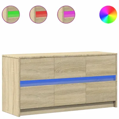 Produktbild von vidaXL TV-Schrank mit LED-Beleuchtung Sonoma-Eiche 100x34x50 cm