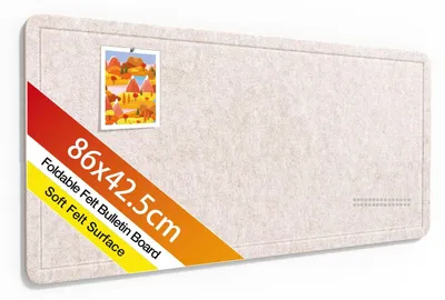 Immagine prodotto di Lavagna pieghevole, 86 x 42,5 cm - Pannello decorativo in feltro