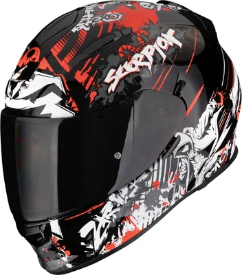 Image de Casque Scorpion Exo-491 Spector, noir/rouge/blanc, taille L (59/60)
