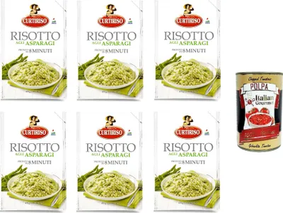Produktbild von Curtiriso Risotto agli Asparagi Spargelrisotto ist in 8 Minuten fertig 6x 175gr + Italian gourmet polpa 400g
