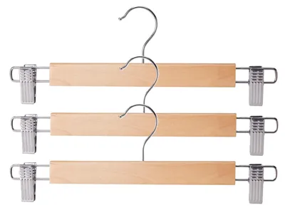 Produktbild von Hosen/rocke Kleiderbugel - Set 3x Stuck - Holz - 33 cm