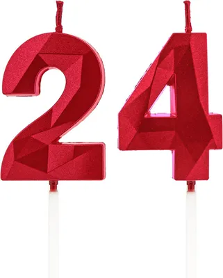 Immagine prodotto di Candeline per torta di compleanno, numero 24