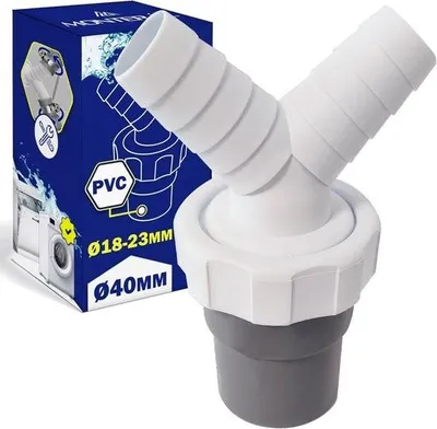 Zdjęcie produktu dla Wąż odpływowy z podwójnym adapterem Y do pralki i zmywarki - 10 lat gwarancji