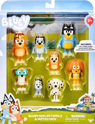 Image de Moose Toys Figurines BLUEY pack de 8 Mega