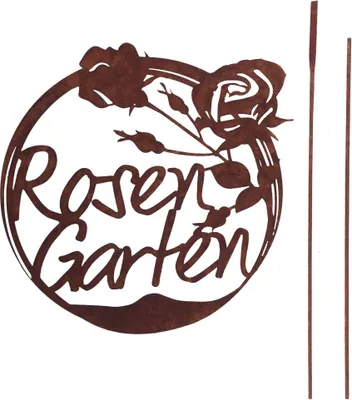 Produktbild von UNUS® Gartenschild Rosengarten Gartendeko Rostoptik Spruchschilder