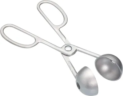 Productafbeelding van Gehaktballen Tang - Gehaktbalvormer - Zelf Gehaktballen Maken - Antiaanbaklaag - 16.5 cm - Zilver
