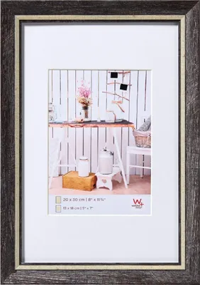 Zdjęcie produktu dla Ramka na zdjęcia Walther Chalet, czarna, 40x50 cm, z passepartout 30x40 cm