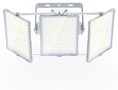 LED-Außenstrahler 750W, 75000LM, IP66, 3-flammig verstellbar