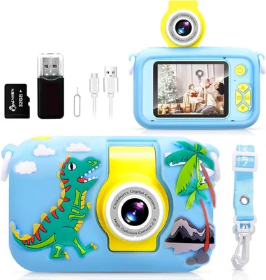 Produktbild von ARNSSIEN Kreative Kinderkamera mit 180° Flip mit Silikonhülle