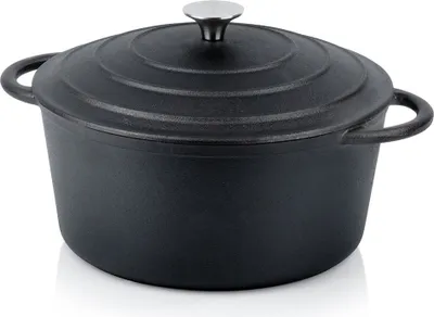 Produktbild von Vilde Gusseisentopf Kochtopf Topf mit Deckel aus Gusseisen 26 cm 5 L