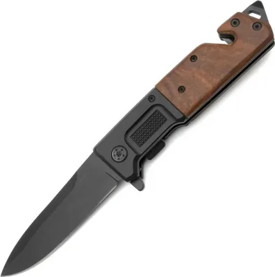 Image de Couteau pliant outdoor SR-39374 - Noir / Marron KP39374
