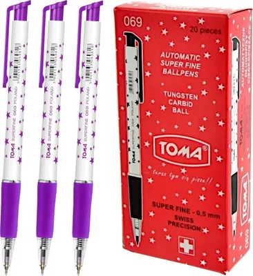 Produktbild von Toma 069 Kugelschreiber Mit Sternen Automatisch Lila 20 Stk