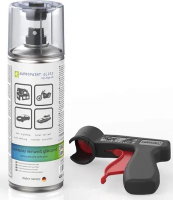 Image de Peinture en spray Auprotec Gloss avec poignée pistolet, noir brillant, 400 ml