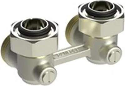 Produktbild von Danfoss Universalverschraubung RLV-KB für Ventil-HK, Heizkörper G 3/4, Eck, Packung mit 6 Stk.