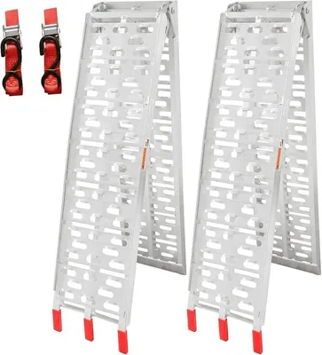 Produktbild von 2X Auffahrrampe,Faltbare Verladerampe, rutschfeste Verladeschiene, 680kg Auffahrrampen,Auto Laderampe,Motorradrampe, PKW Verladeschienen