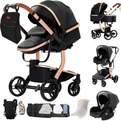 Produktbild von Babyschale, wasserabweisend, schlafgeeigneter Sitz, SCHWARZ