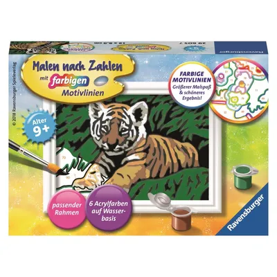 Image de Ravensburger 29605 Ravensburger Malen-nach-Zahlen Süßer Tiger