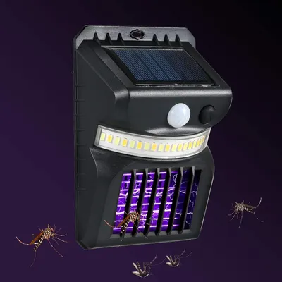 Image de Lampes solaires LED 3 en 1 pour l'extérieur, avec détecteur de mouvement et piège à insectes