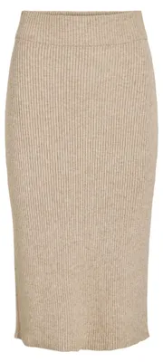 Image de Jupe en tricot "Pencil Hw" pour femmes de la marque Vila, collection "Noos Rock", couleur mélange naturel, taille XL