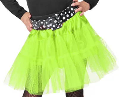 Produktbild von Petticoat für Mädchen 30 cm Länge - Neongrün