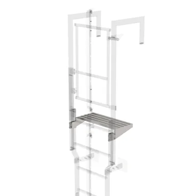 Produktbild von Günzburger Steigtechnik Ausstiegstritt Edelstahl 620 mm Spaltmaß 300 mm - 068975