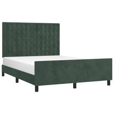 Immagine prodotto di Giroletto senza Materasso Verde Scuro 140x200 cm in Velluto