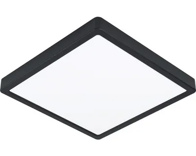 Produktbild von Eglo LED Deckenleuchte Aufbaupanel Fueva 5 Schwarz 29x29cm 20,5W 2400lm Warmweiß 3000K
