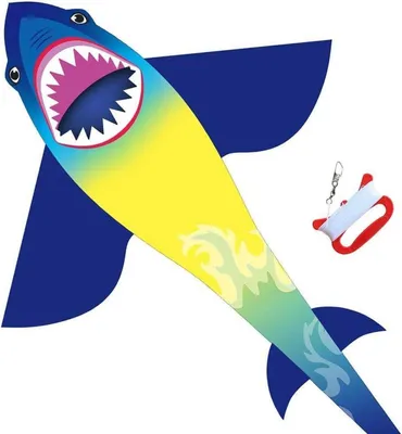 Produktbild von HONBO Shark Kite Drachen Flugdrachen Regenbogendrachen Bastelset für Erwachsene