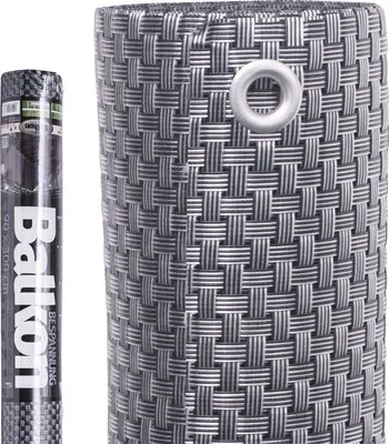 Produktbild von Balkonbespannung videx Rattan 75 x 300 cm silber/anthrazit
