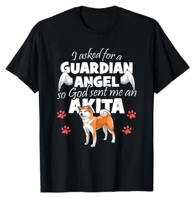 Productafbeelding van Beschermengel Akita! T-shirt voor hondenliefhebbers