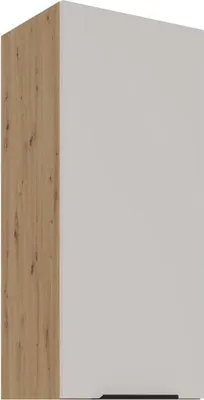 Zdjęcie produktu dla Wysoka szafka wisząca NICOLLA - szerokość 40 cm, kaszmir / dąb rzemieślniczy