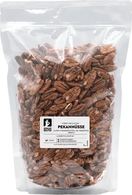 Produktbild von Pekannüsse, ganze Pekannusskerne, Nüsse ohne Schale, 900g