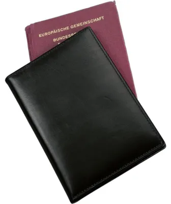 Produktbild von ALASSIO 42059 Reisepasshülle Leder, Passhülle 9,5 x 14 cm, Schwarz, RFID