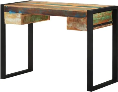 Immagine prodotto di Scrivania – tavolo da lavoro – scrivania per computer – scrivania – legno massello riciclato – con cassetti