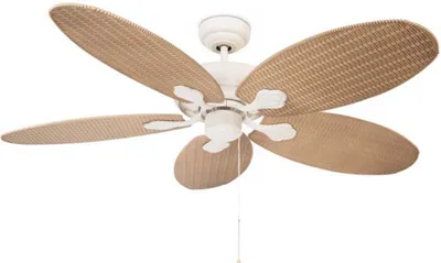 Produktbild von Outdoor Deckenventilator mit Zugkette Phuket Weiß 132 cm
