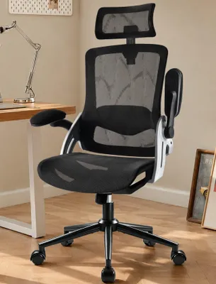 Produktbild von HOOLAMYIE Bürostuhl, Bürostuhl Ergonomisch mit verstellbarer Kopfstütze, 4D-Lordosenstütze und 3D-Armlehnen, Drehstuhl,  Chefsessel, bis 150 kg
