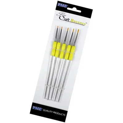 Produktbild von PME Craft Brushes, Rundbürste, Nylon, Kunststoff, Mehrfarbig, 1 mm, 5 Stück(e)