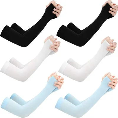 Produktbild von Kühle Armstulpen Mit UV-Schutz UPF 50, 6 Paar, Atmungsaktiv Und Elastisch, Für Laufen Radfahren Und Outdoor-Aktivitäten