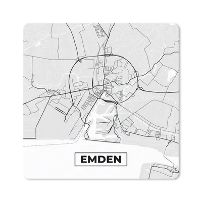 Produktbild von MuchoWow® Mauspad Mousepad Karte - Deutschland - Emden - Stadtplan 20x20 cm - Mousepads - Maus Mat - Pad - Mausunterlage - Desk Mat - Bureauartikeln